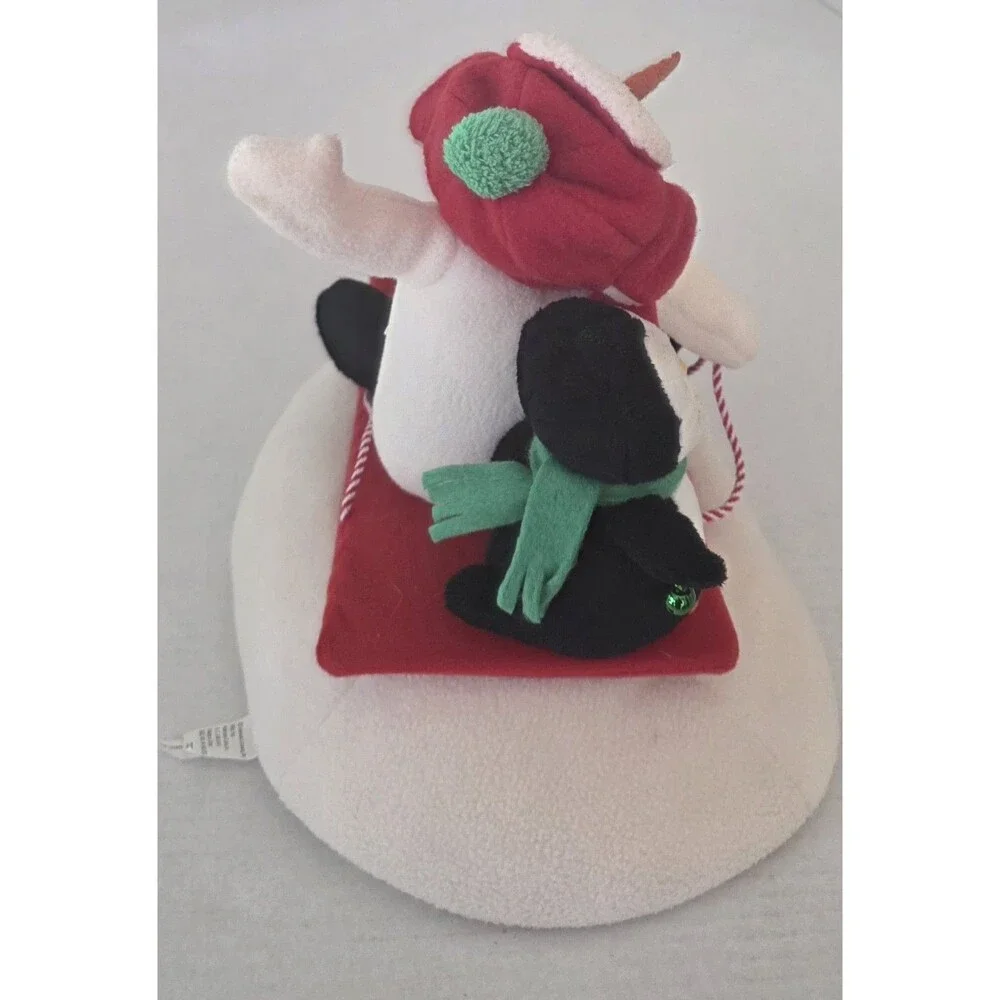 2007 Hallmark Jingle Pals Sleigh Ride Musical Animated Snowman Penguin Dog Works